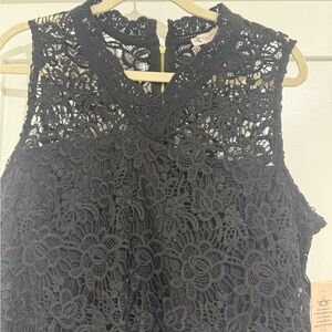 Nanette Lepore Black Lace Blouse